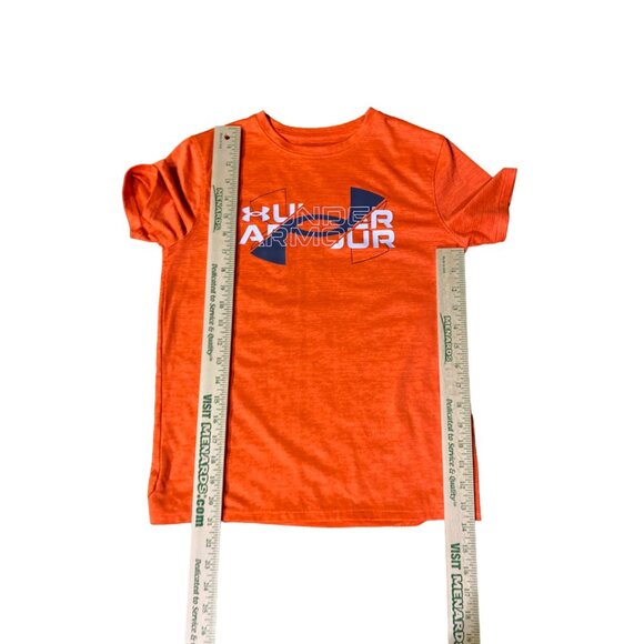 Under Armour Shirt Boys YMD Used Orange Heathered - Picture 10 of 12